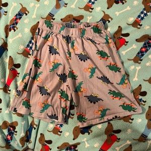 Jammie shorts size kids large 12/14 cool Dinos